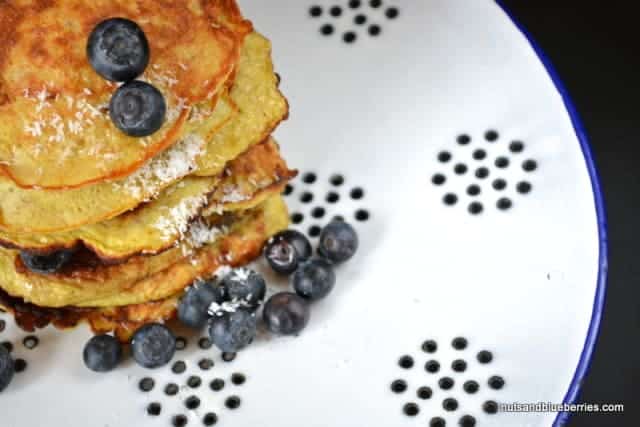 Bananen Blaubeer Pancakes II